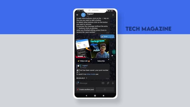 How to Create Own Telegram Button Bot tamil| Inline Mode Posting Feature/TechMagazine смотреть онлайн