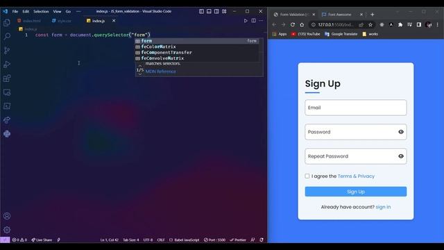 Responsive JavaScript Form Validation #html #css #javascript смотреть онлайн