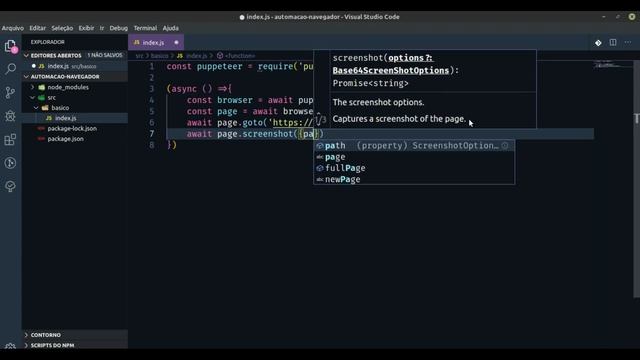 Automação de navegador web usando puppeteer com nodejs смотреть онлайн
