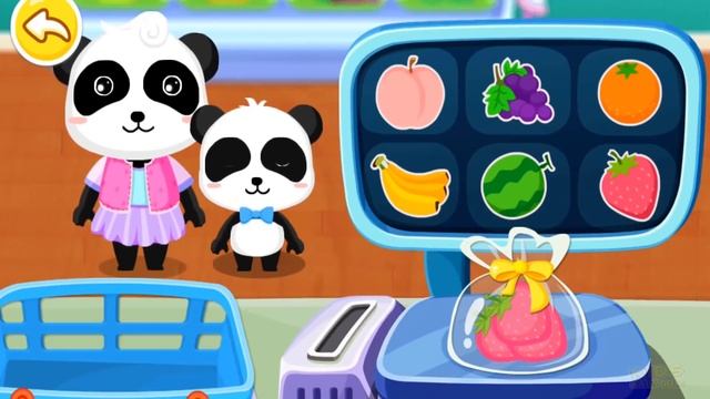 Baby Supermarket Adventure | Help Mommy Shop & Learn | BabyBus Gameplay for Kids смотреть онлайн