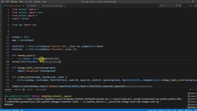 Lập trình phần mềm với Python Tkinter | 15 - App Change Color смотреть онлайн