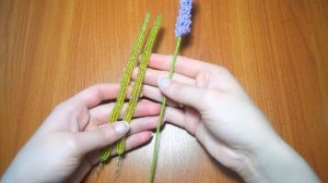 Лаванда из бисера. Мастер класс.