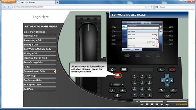 Cisco Unified IP Phone: 8961 / 9951 - Forwarding all Calls (CFwdAll) смотреть онлайн
