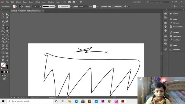 HOW TO USE BRUSH TOOL AND BLOB BRUSH TOOL IN ILLUSTRATOR URDU/HINDI смотреть онлайн
