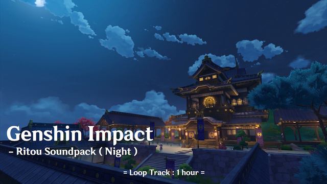 Ritou Inazuma Soundtrack Inazuma Ost ( Night ) 1 Hour - Genshin Impact
