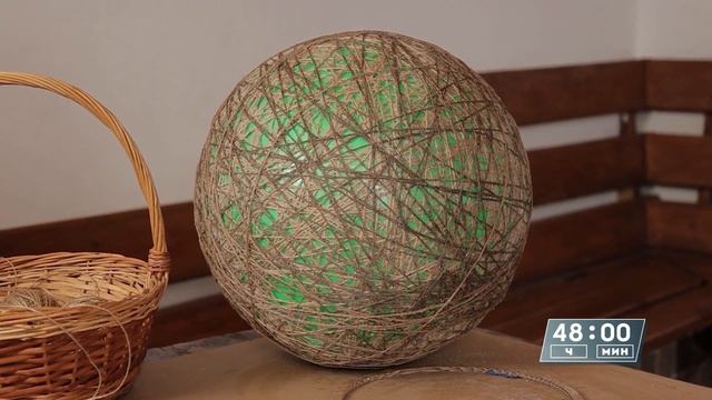 Уютная люстра из тонкой бечёвки | DIY | Своими руками смотреть онлайн
