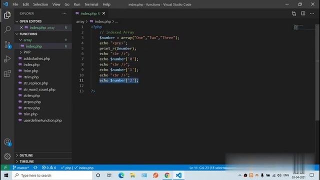 Array | Indexed Array | Array in PHP | Arrays with numeric index | PHP array() Function смотреть онлайн