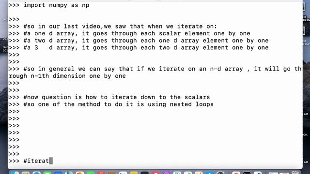 Python NumPy Tutorial For Beginners - Iterate Down To Scalar in Numpy смотреть онлайн