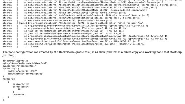 DevOps & SysAdmins: New corda node fails: password authentication failed for user "sa" смотреть онлайн