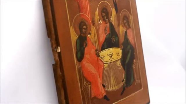 Купить иконы, купить икону Вы можете тут! Старинная деревянная икона Ветхозаветная Троица DR0244. смотреть онлайн