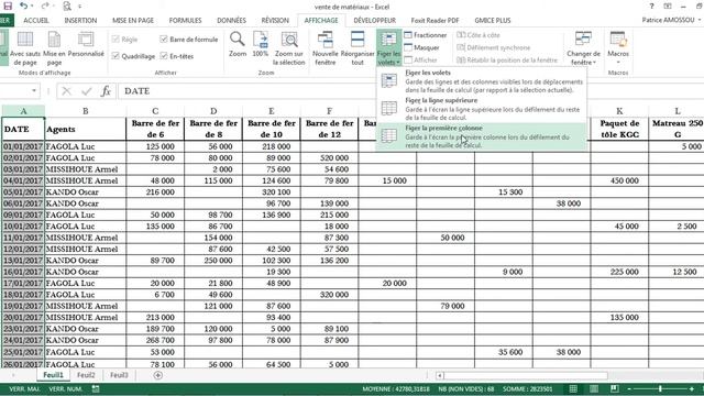 Comment figer la première ligne et la première colonne dans Excel N°1 GMICE PLUS смотреть онлайн