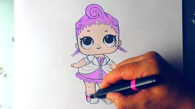 LOL Doll Раскраски для Девочек. Раскраска куклы Royal High Ney смотреть онлайн