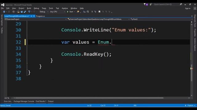 loop through all enum values - c# смотреть онлайн