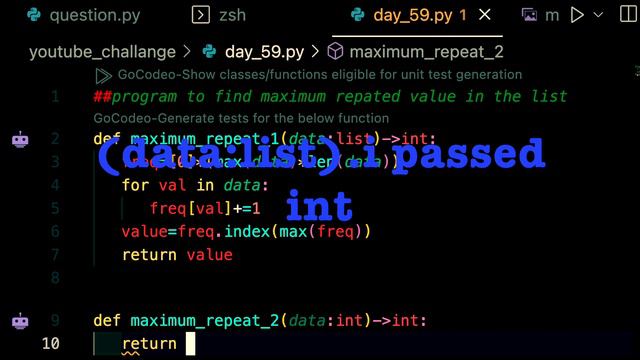python DAY 59 | Maximum repeating element in list. смотреть онлайн