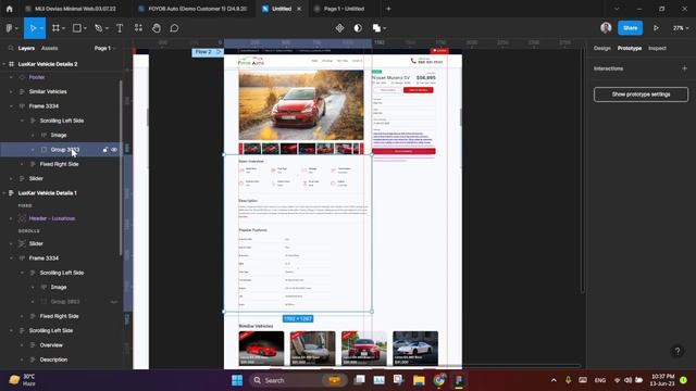 Scrolling keeping one side fixed (En) | Figma Prototype смотреть онлайн