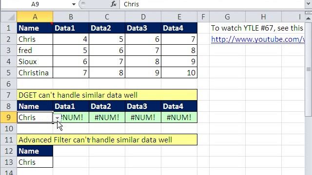 Excel Magic Trick 595: DGET #NUM! Error same as Advanced Filter Duplicate Problem Extract Record смотреть онлайн