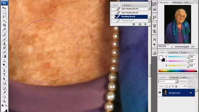 Инструмент "ретушь" в Photoshop. Исправление недостатков кожи смотреть онлайн