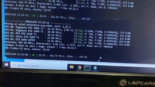 Mining 3060ti LHR card, current progress and earnings. смотреть онлайн