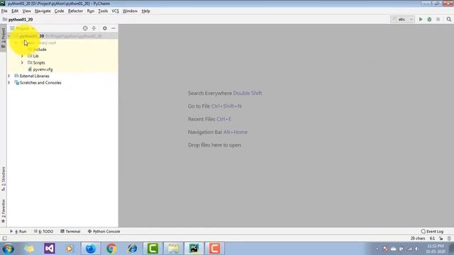 15: Python - Installing Pycharm, creating project and executing python code and keyboard shortcuts смотреть онлайн