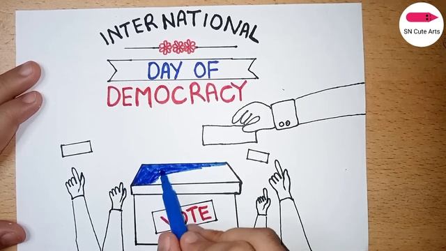 International day of Democracy Drawing | International day of democracy Poster Drawing смотреть онлайн