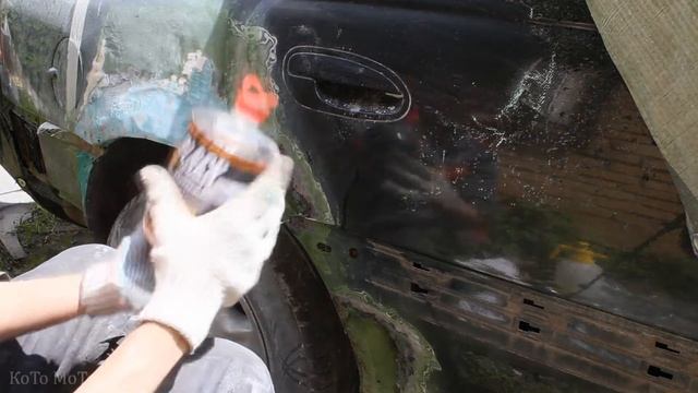 Покраска Опеля серия №3 "Дверь" или "Дуршлак б....ть"!!!! смотреть онлайн