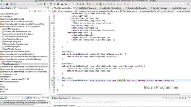 Spring boot | REST API | Shopping cart|Add Cart |Mysql|JPA | part 7 смотреть онлайн