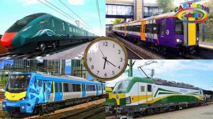 Изучаем поезда и железнодорожный транспорт, учим цвета и поезда для детей