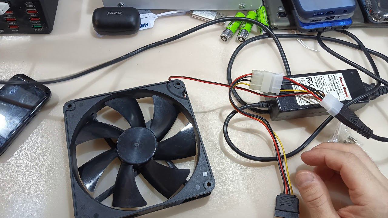 Тихий вентилятор с ОЗОНа 5bites F14025S-HDD, 140x140x25мм, подшипник скольжения, 900rpm, 20 дБ, 4pin
