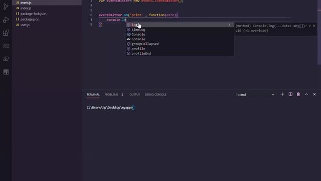 16- Node JS - Event Emitter By Coding Example смотреть онлайн