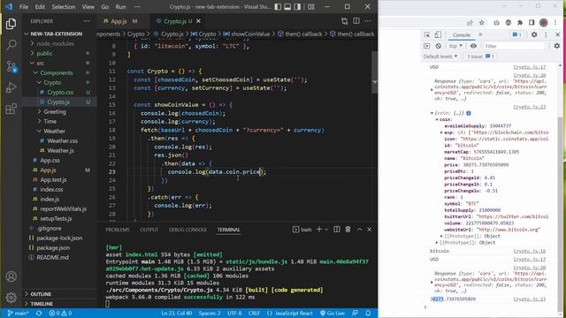 Build a Crypto app with React | Chrome extension with React part 4/6 смотреть онлайн