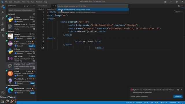 Visual Studio Code Kurulum , Eklenti ve Ayarları Detaylı смотреть онлайн