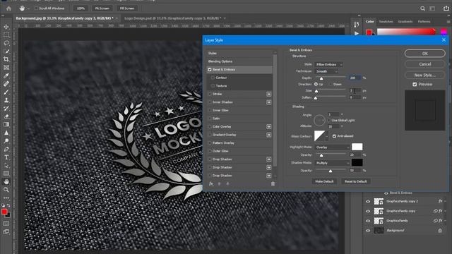 How to Create a 3D Silver Logo Mockup in Photoshop смотреть онлайн