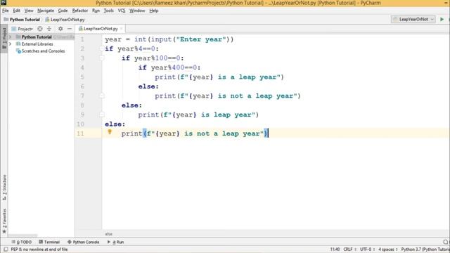 #1 Python Programs | Write a program to check leap year or not смотреть онлайн