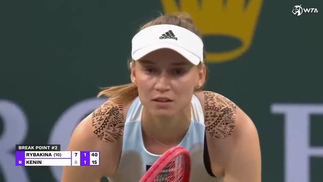 Elena Rybakina Vs. Sofia Kenin | 2023 Indian Wells Round 2 | WTA Match Highlights