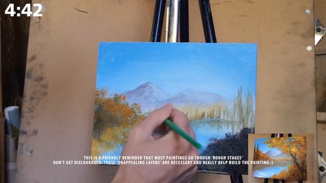 Painting a Autumn Forest Landscape with Acrylics in 10 Minutes смотреть онлайн