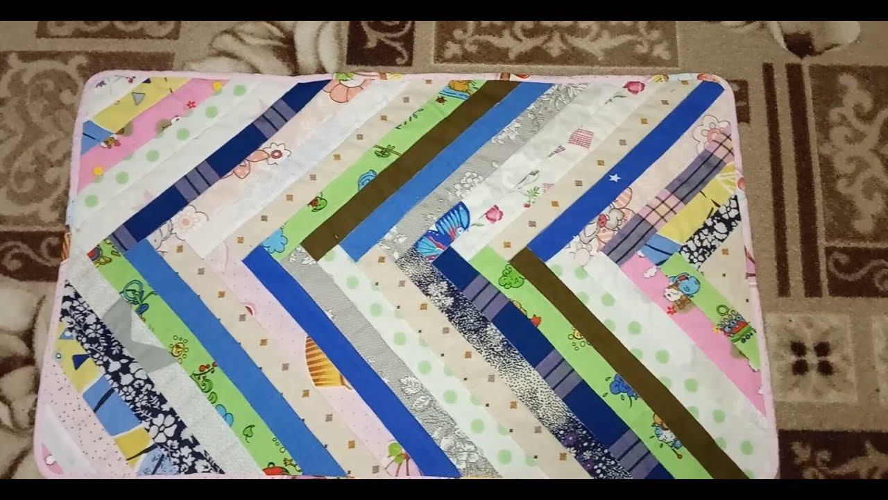 Коврик из лоскутков в технике пэчворк смотреть онлайн