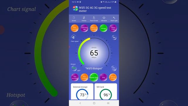 WiFi 5G 4G 3G speed test meter - V7.4 смотреть онлайн