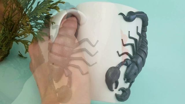 Чашка с декором Скорпион и надписью. Кружка с императорским скорпионом из полимерной глины AnneAlAr смотреть онлайн