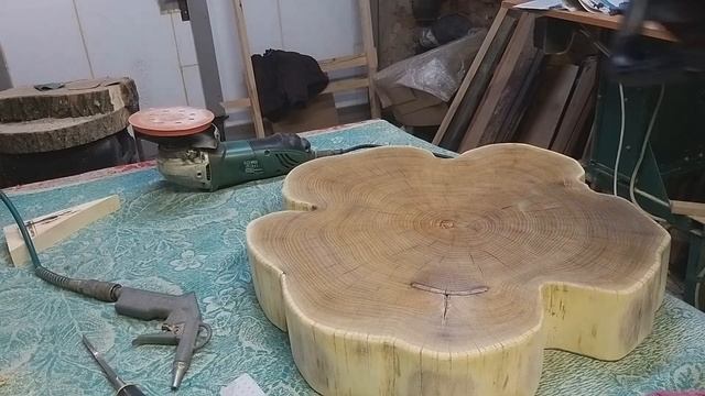 Полировка Кофейного столика,Скритого маслом Осмо.