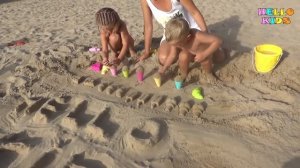 Кафе «Хэллоу Кидс» ( Играем на пляже )/ Cafe «Hellokids» (We play on the beach)