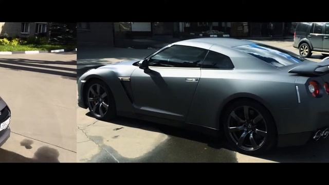 Обтяжка пленкой матовый антрацит Nissan GTR смотреть онлайн