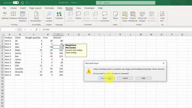 Excel Notes #8 How to Convert Note to Comment смотреть онлайн