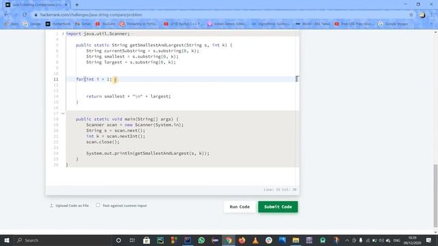 JAVA SUBSTRING COMPARISONS | HACKERRANK SOLUTION | JAVA STRINGS смотреть онлайн