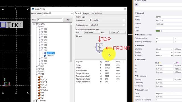 Tekla Basic - Learning Steel Beam tool in Tekla - Part - 1 смотреть онлайн