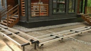 Основание для дорожки в лесу на опорах KOROMO