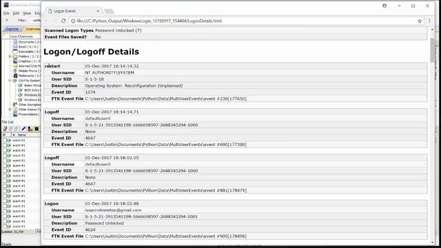 Parsing Event Log Files with Python and AccessData FTK смотреть онлайн