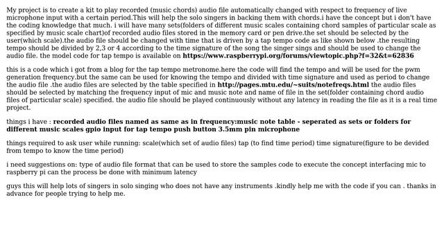 Raspberry Pi: code to read live mic input audio frequency смотреть онлайн