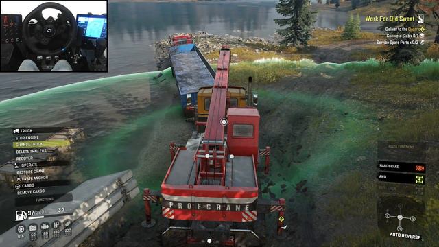 SnowRunner - Driving at Freightliner m916a1 смотреть онлайн