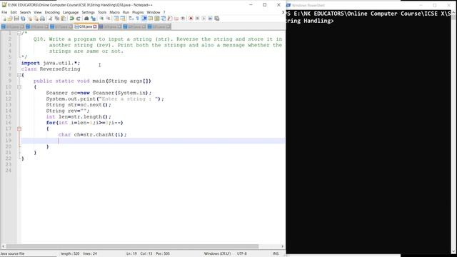 String Handling || Question - 18 || ICSE - X (Java Programming Tutorial) смотреть онлайн