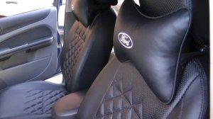 Авточехлы из экокожи для Форд Фокус 2 хэтчбек , Ромб Установка